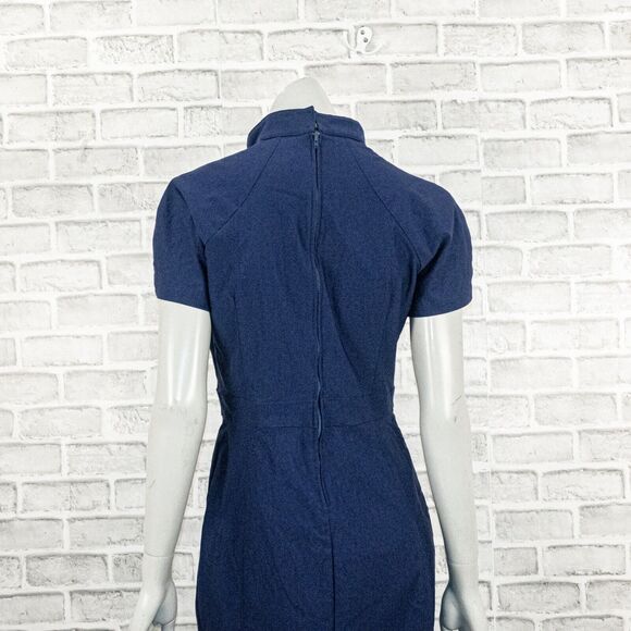 Pinup Couture Women's 50s Veronica Dress in Navy with red heard size XL - Picture 12 of 12